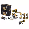 DEWALT DCK623P3-QW 18V XR 6-osaline harjata elektritööriistade komplekt koos 3x 5.0Ah akude, laadija ja TSTAK VI kohvriga