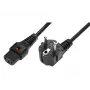 IEC LOCK nurga all Schuko pistikust sirge IEC C13 lukustusega toitekaabel 1,5m must 10A 250V