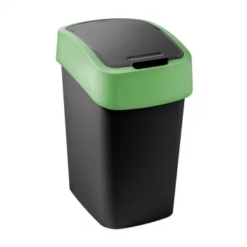 CURVER Flip Bin 9L must/roheline prügikast