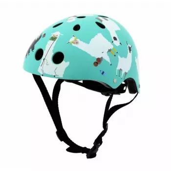 Hornit Llama laste jalgrattakiiver, suurus M 53-58cm, valge/mitmevärviline, LED-tuli LLM921