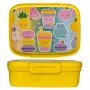 CURVER Snap Box ristkülikukujuline toiduhoidja eraldajaga 1,8L kollane Kawaii