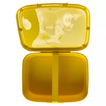 CURVER Snap Box ristkülikukujuline toiduhoidja eraldajaga 1,8L kollane Kawaii