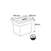 keeeper Crystalbox Cornelia hoiukarp kaanega, 24 L, läbipaistev, 39.5 x 29.5 x 30 cm