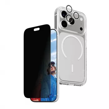 PanzerGlass PG PGC Privacy Flagship 3-in-1 komplekt iPhone 18 Pro jaoks