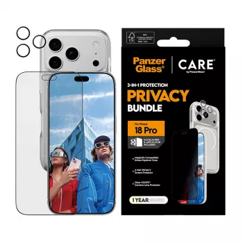 PanzerGlass PG PGC Privacy Flagship 3-in-1 komplekt iPhone 18 Pro jaoks