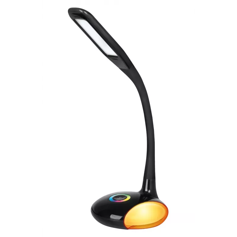 Activejet AJE-VENUS RGB must LED laualamp RGB alusega, 7W põhivalgusti, 3W RGB alus, 400lm, 3000K/4500K/6000K, puutejuhtimine, painduv vars