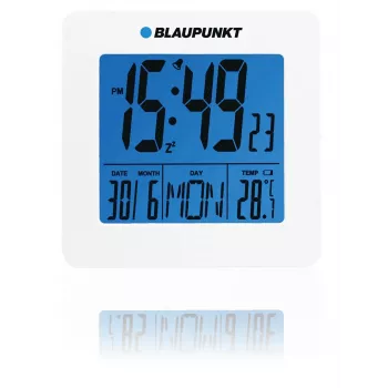 Blaupunkt CL02WH valge LED-äratuskell FM-raadioga, kahe äratusega, USB-laadimisega, temperatuurinäidikuga