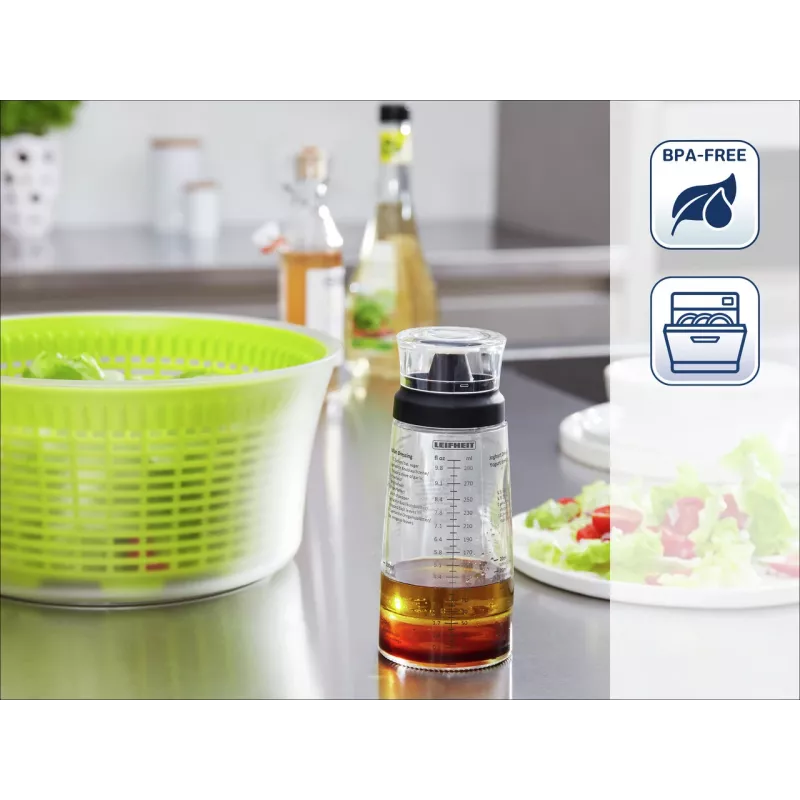 LEIFHEIT salatikastme šeiker 300 ml, läbipaistev/roheline
