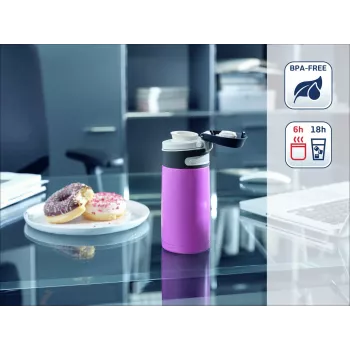LEIFHEIT Thermos Flip 350 ml lilla vaakumisoleeritud pudel
