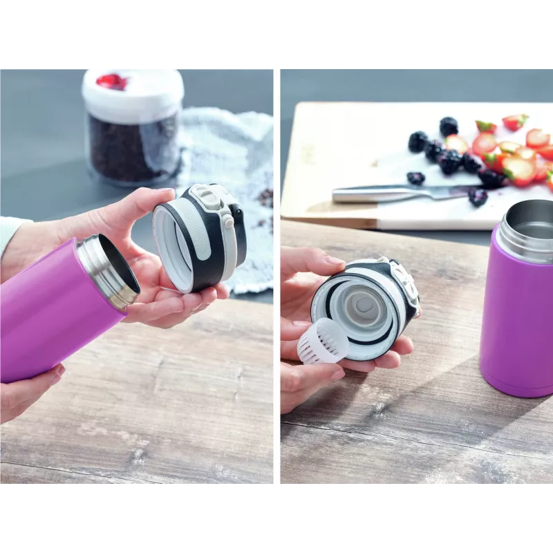 LEIFHEIT Thermos Flip 350 ml lilla vaakumisoleeritud pudel