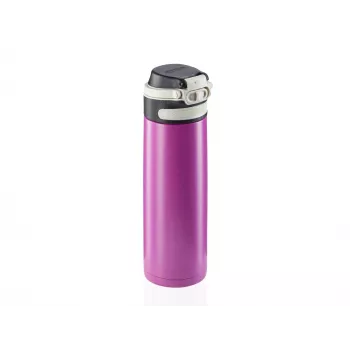 LEIFHEIT Thermos Flip 600 ml lilla vaakumisoleeritud roostevabast terasest pudel