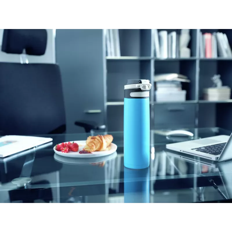 LEIFHEIT Thermos Flip 600ml helesinine vaakumisoleeritud roostevabast terasest pudel