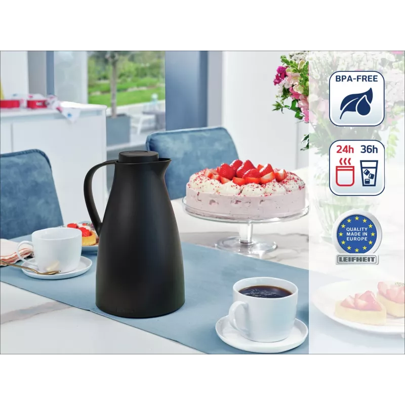 LEIFHEIT Thermos Harmonic must termokann 1L vaakumisolatsiooniga