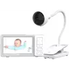 Chillax DM685 Wi-Fi/FHSS videobeebimonitor 5 inch vanemaüksusega, 1080p kaamera, panoraam-kallutus, öönägemine, kahesuunaline kõne, temperatuuriandur, hällilaulud, valge