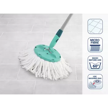 LEIFHEIT Clean Twist Disc Mop asenduskomplekt, 2 mikrofiibrist mopipead, valge