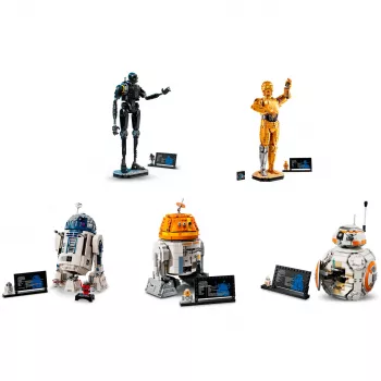LEGO Star Wars droonikomplekt (BB-8, R2-D2, BB-9E) rakendusega juhitavad robootilised droidid