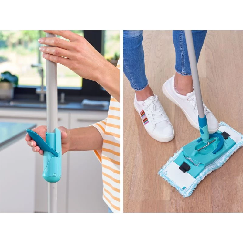 LEIFHEIT põrandapuhastuskomplekt Clean Twist M Ergo koos Power Cleaner 1L, pöörleva mopiga süsteem, roheline/valge