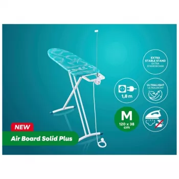 LEIFHEIT Air Board M Solid Plus triikimislaud 120x38cm Thermo-Reflect kattega