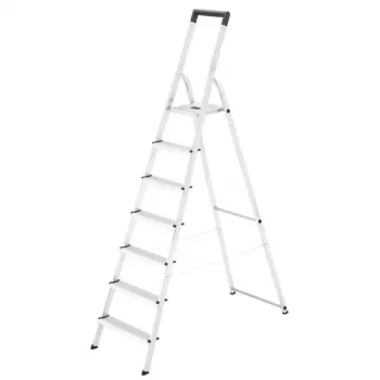 Hailo L40 StandardLine 4-astmeline alumiiniumist treppredel turvakäsipuuaga, 150 kg, EN 131