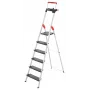 Hailo L100 TopLine 7-astmeline alumiiniumist treppredel multifunktsionaalse alusega, 150 kg kandevõime, EN 131 8050-607