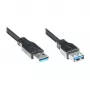 Good Connections USB 3.0 pikenduskaabel, Type-A isane - Type-A emane, must, 3 m 2711-S03