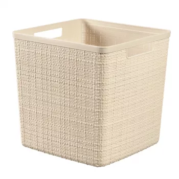 CURVER Jute korv ruudukujuline 17L 28x28x27 cm kreemjas