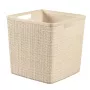 CURVER Jute korv ruudukujuline 17L 28x28x27 cm kreemjas