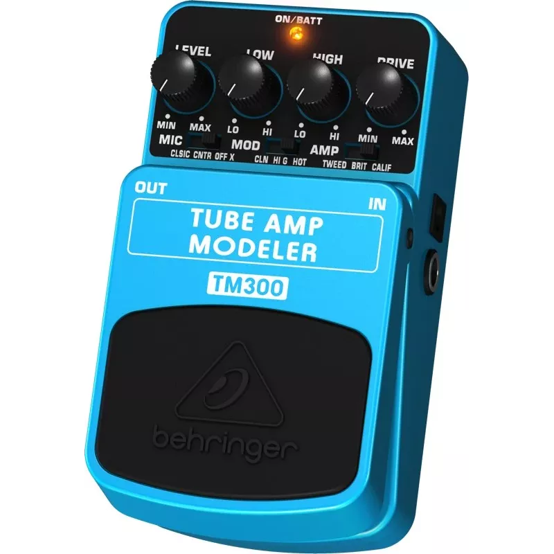 Behringer TM300 Tube Amp Modeler efekti pedaal elektrikitarrile, sinine/must
