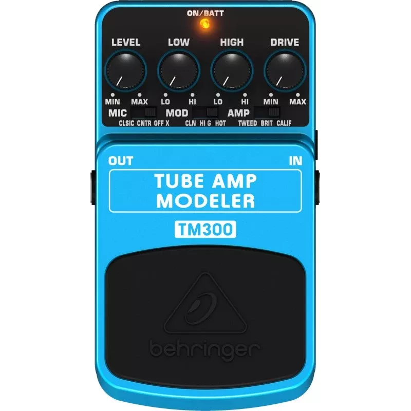 Behringer TM300 Tube Amp Modeler efekti pedaal elektrikitarrile, sinine/must