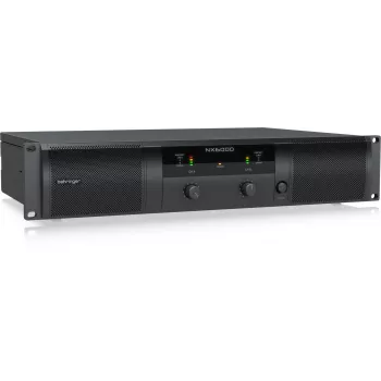 Behringer NX6000 D-klassi võimendi 2 x 3000W 4 oomi juures DSP-ga, must