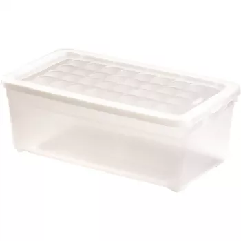 Curver Textile Box 5,7L läbipaistev hoiukarp kaanega, 34,3 x 19,5 x 12,5 cm