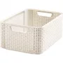 Curver Style M 17L hoiukarp kaanega, rotangiefektiga, kreemjas
