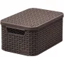 CURVER Style S hoiukarp kaanega, 29,1 x 19,8 x 14,2 cm, tume pruun, 8,18 L, kokkupandav, metallist aasaga käepide