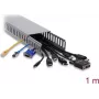 Delock 22141 Juhtmekanal 100 x 50 mm, 1 m, hall, piludega, PVC, UL94 V-0