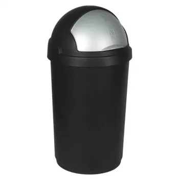 CURVER Bullet 50L must/hõbedane prügikast