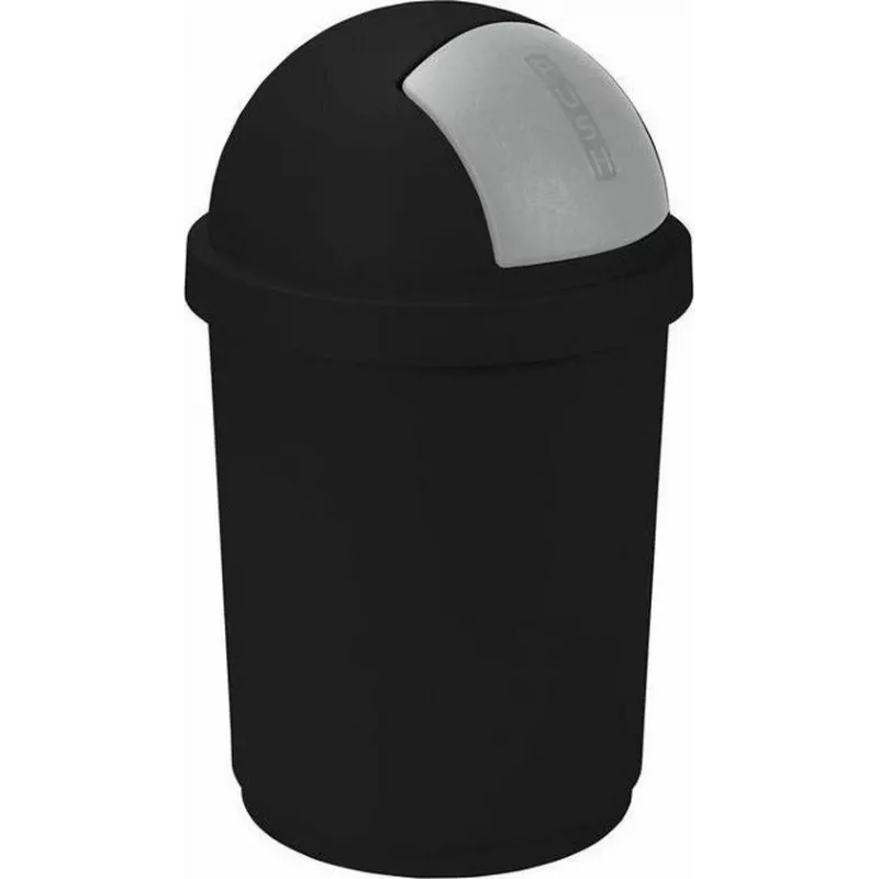 CURVER Bullet 50L must/hõbedane prügikast