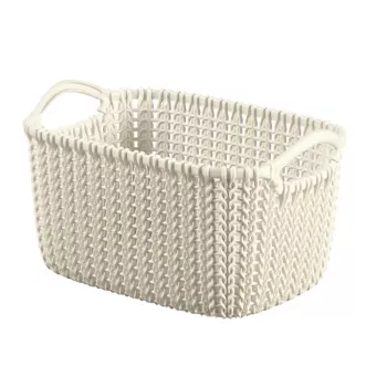 Curver Knit XS ristkülikukujuline hoiukorv 3L valge 25x18x14 cm