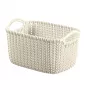 Curver Knit XS ristkülikukujuline hoiukorv 3L valge 25x18x14 cm