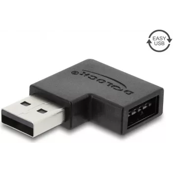 Delock USB 2.0 Type-A isane vasaknurga Easy USB Type-A emane adapter, must