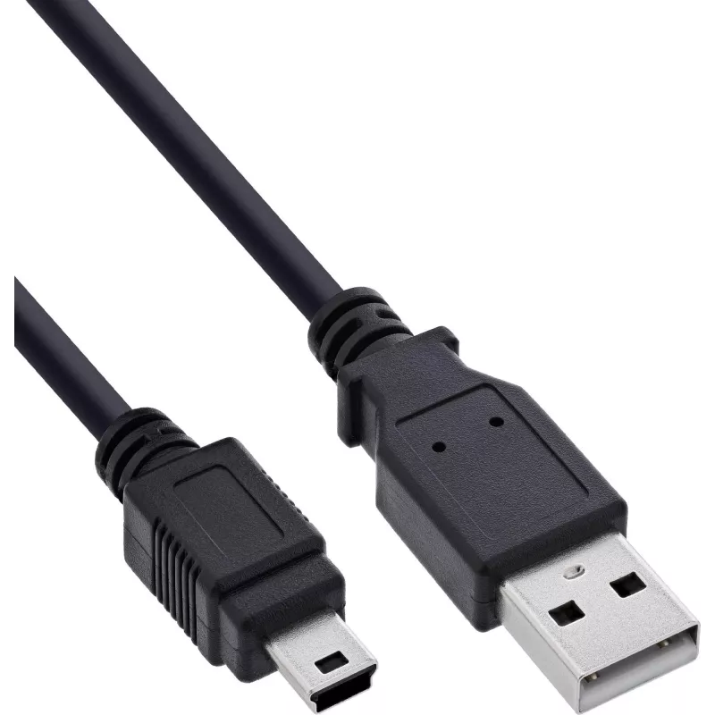 InLine USB 2.0 Mini kaabel, USB-A - Mini-B, must, 3m