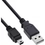 InLine USB 2.0 Mini kaabel, USB-A isane Mini-B isasele, must, 5 m