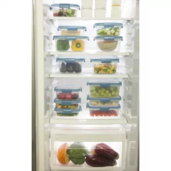 CURVER Smart Eco Fresh ristkülikukujuline toiduhoidja 5L läbipaistev rohelise kaanega
