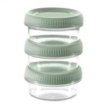 Curver Smart Eco To Go ümmargused kastmekarbid, 3-osaline komplekt, iga 0,08 L, pehme roheline