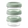 Curver Smart Eco To Go ümmargused kastmekarbid, 3-osaline komplekt, iga 0,08 L, pehme roheline