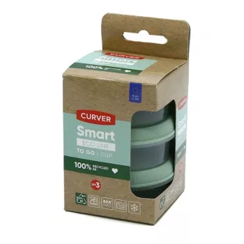 Curver Smart Eco To Go ümmargused kastmekarbid, 3-osaline komplekt, iga 0,08 L, pehme roheline
