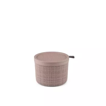 CURVER Jute ümmargune hoiukorv kaanega 2L roosa 17x13cm