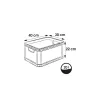 KEEEPER Robert 20L Euro konteiner, 400 x 300 x 220 mm, grafiit, kandevõime 30 kg, virnastatav, toiduohutu