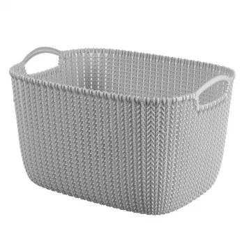 Curver Knit L ristkülikukujuline hoiukorv 19L helehall