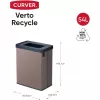 CURVER Ristkülikukujuline metalliseeritud prügikast Verto Recycle 54L Pärlroosa