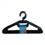 KEEEPER Arvid plastikust riidepuud, 10-osaline komplekt, 40 x 22 x 6,2 cm, must